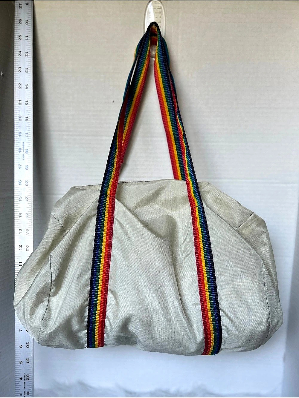 Retro Rainbow Strap Small Duffel